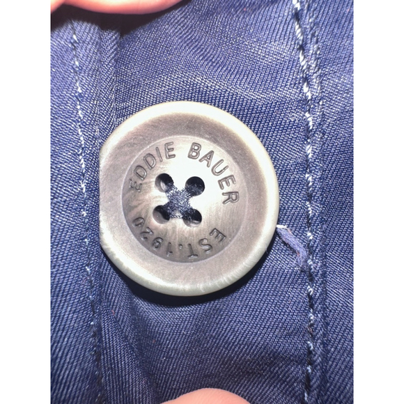 Women’s Eddie Bauer navy blue trench coat size medium - Picture 5 of 5